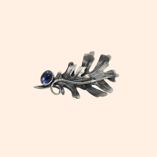 Forest Spirit – Handmade Ring with Iolite Stone | Nature-Inspired Symbol of Inner Wisdom