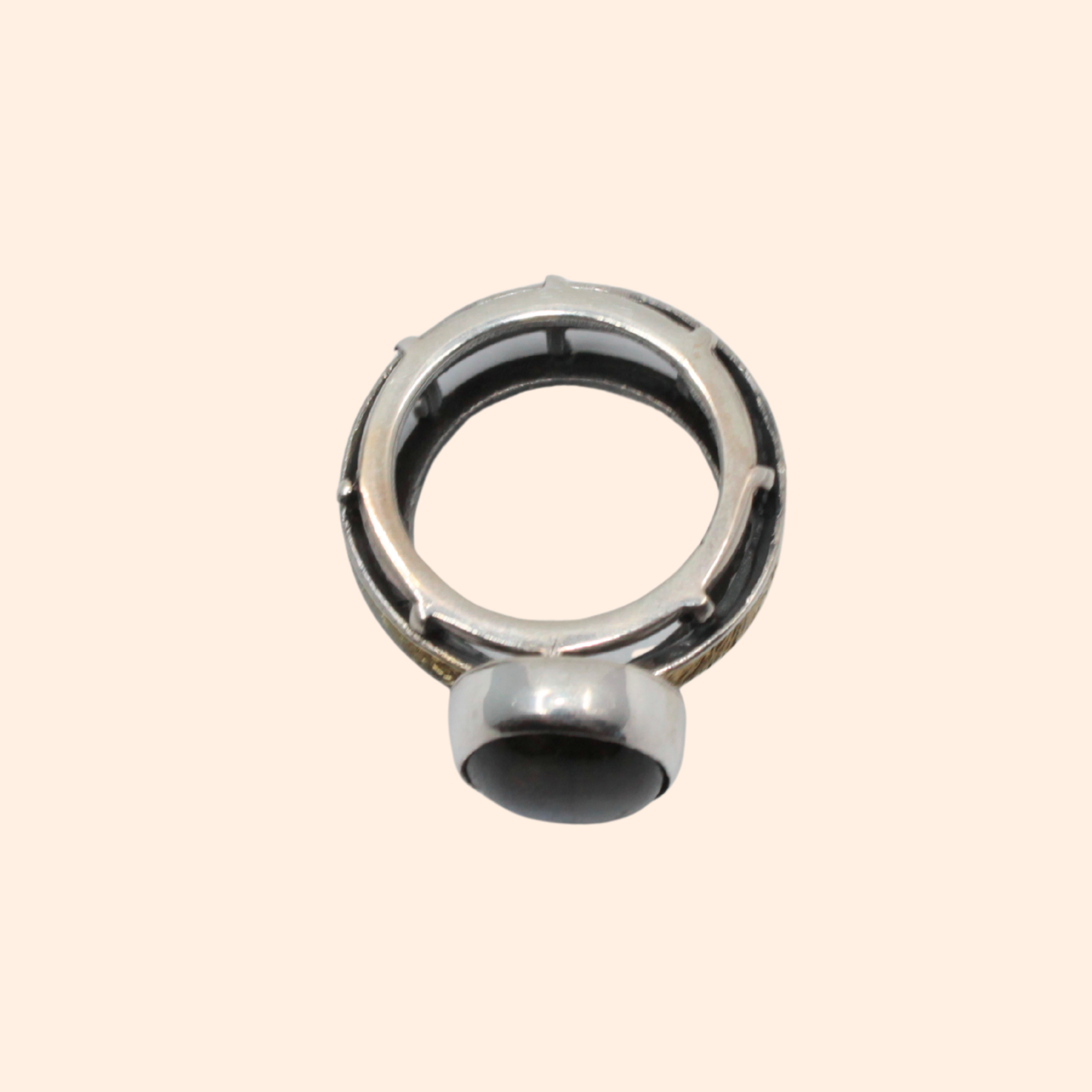 Aurora’s Secret – 22K Gold-Plated Labradorite Ring | Handcrafted Magic of the Northern Lights
